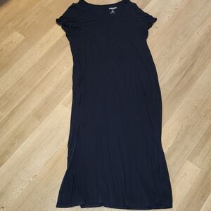 Torrid Black Sheath Maxi Dress Crew Neck